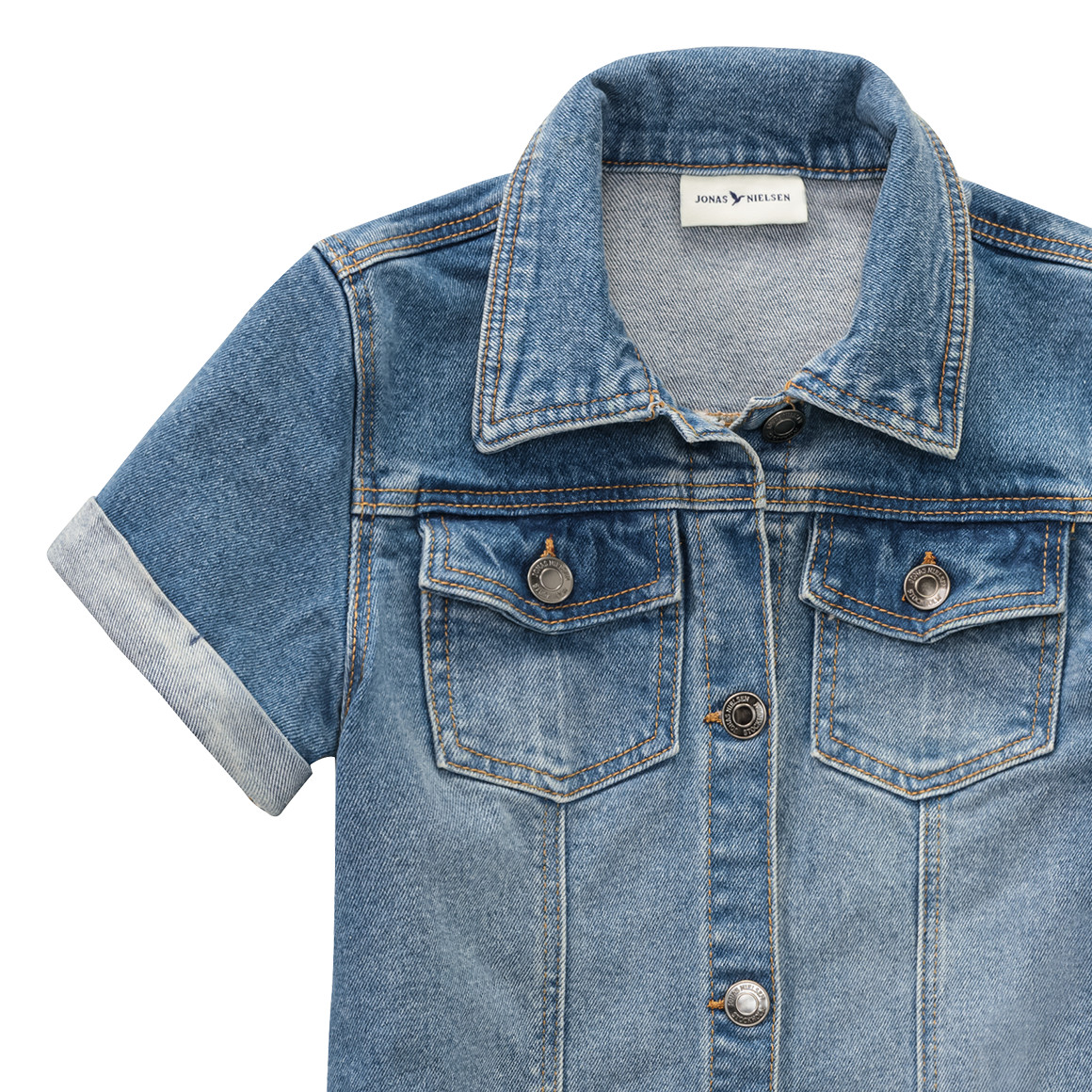 Jonas Nielsen Mädchen Jeanskleid in Denim-Optik blau