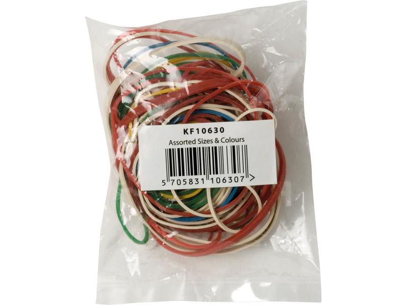 CONNECT Gummiband farbig, 75 Stück Gummiringe, 25 g