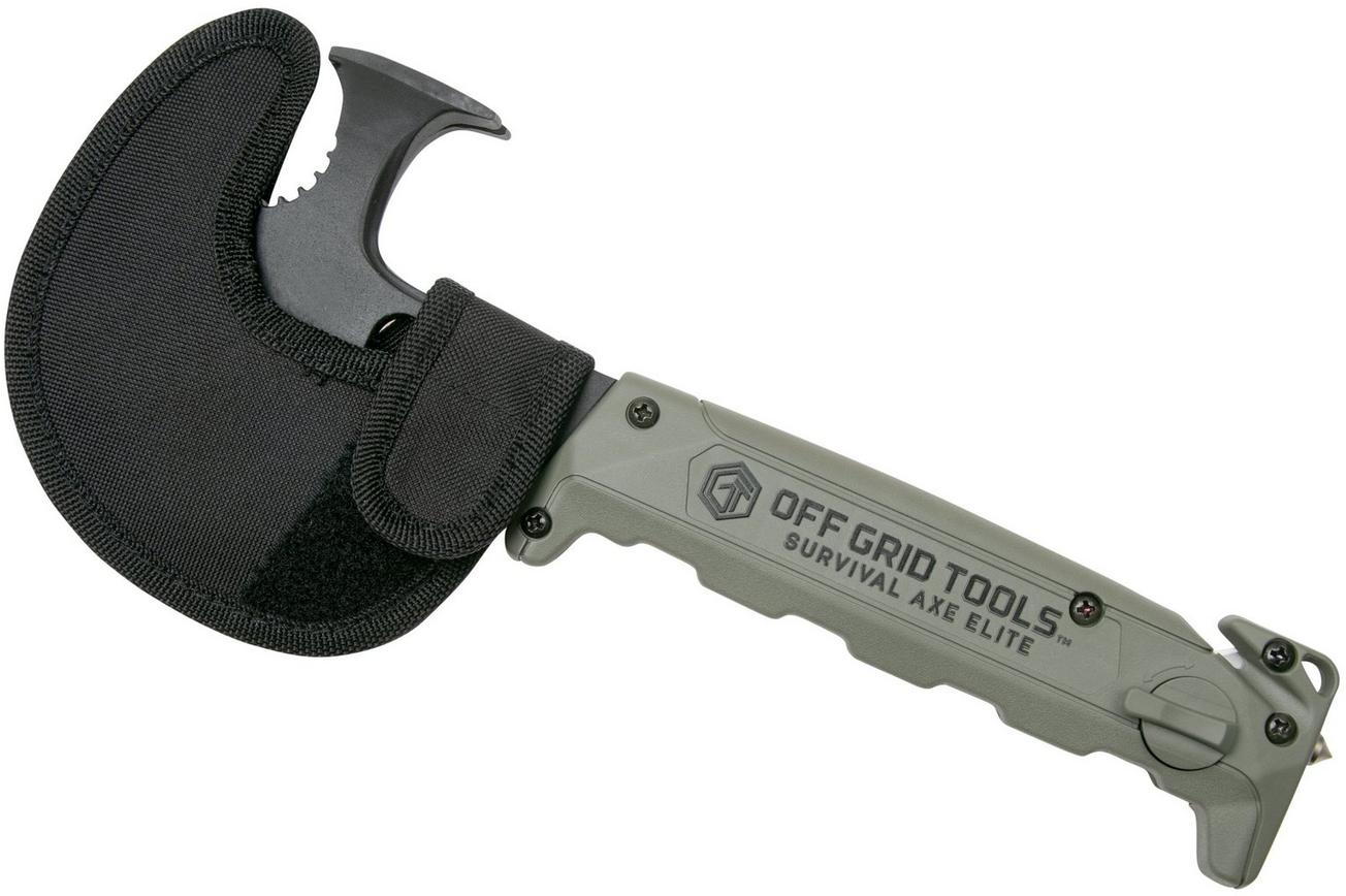 Off Grid Tools Survival Axe Elite, groen, handbijl