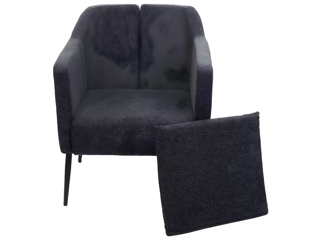 Fauteuil de relaxation MCW-H93a, Tissu/Textile gris foncé