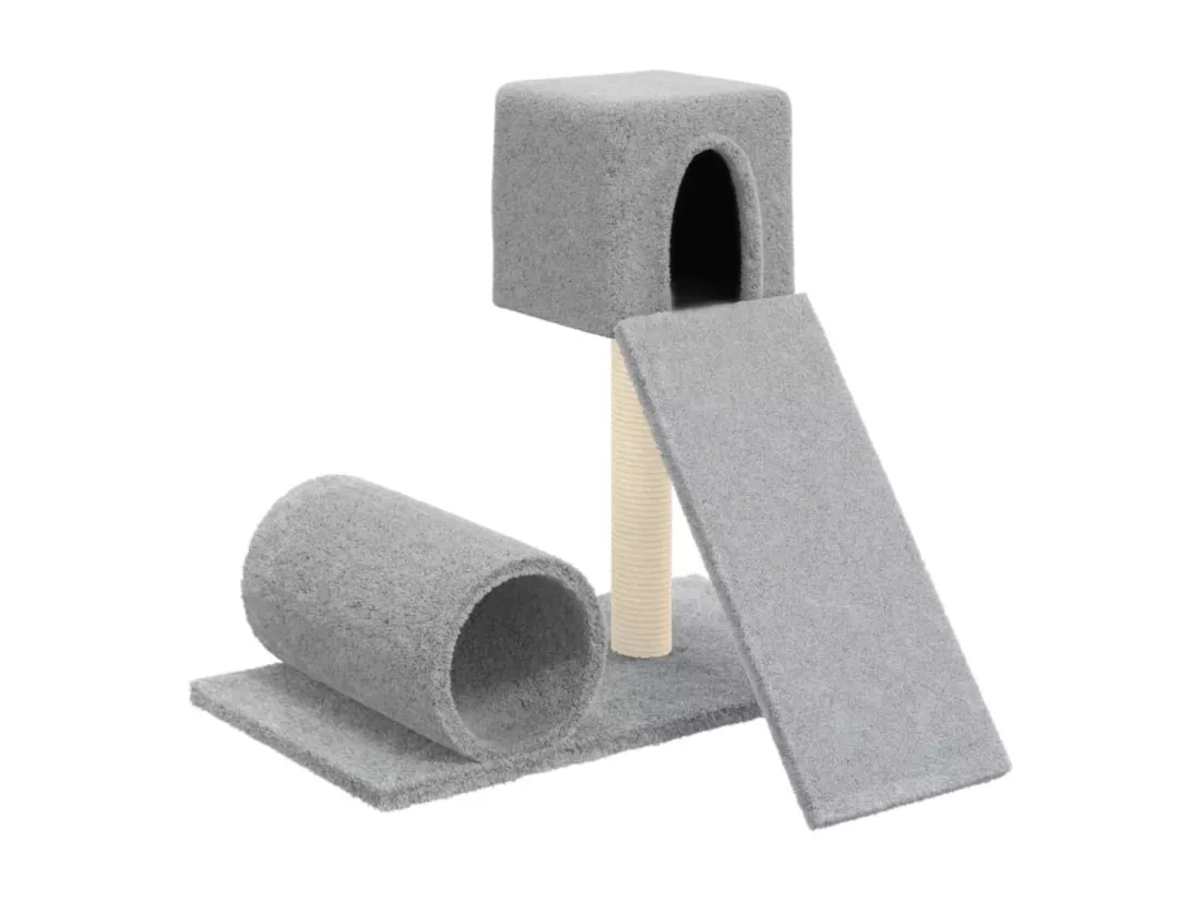 Arbre à chat avec griffoir en sisal Gris clair 59 cm