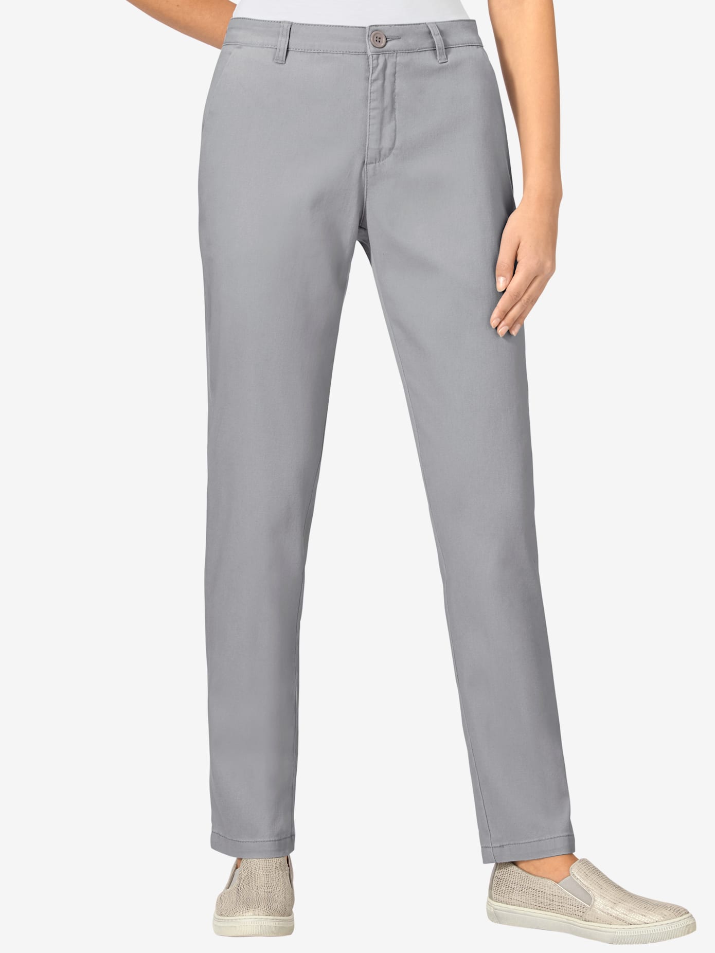 Pantalon chino femme en coton extensible