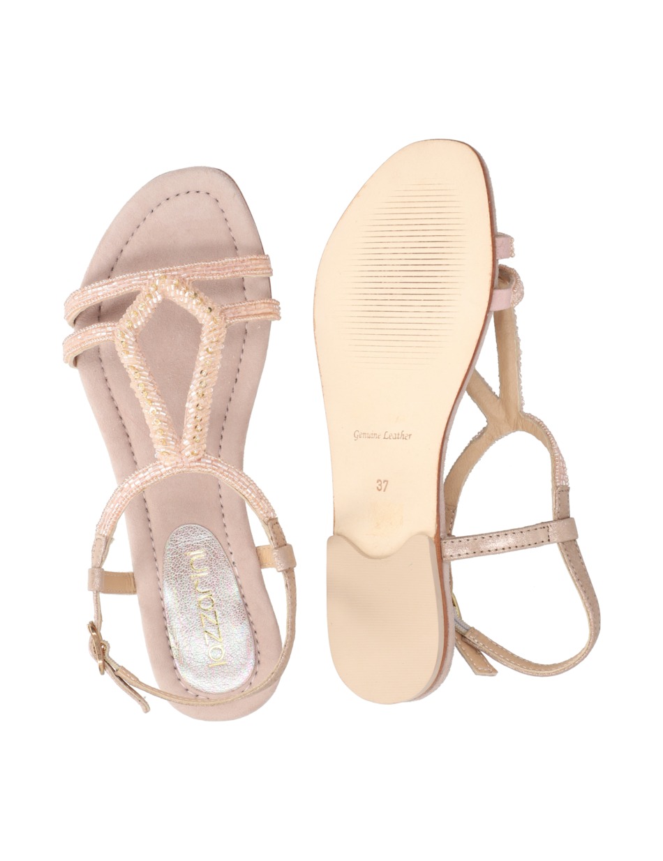 Veloursleder Sandale