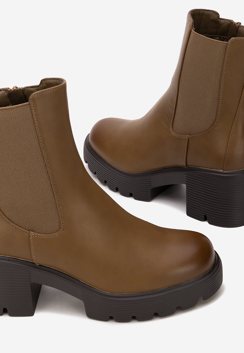 Bottines chelsea femme kaki Zirena