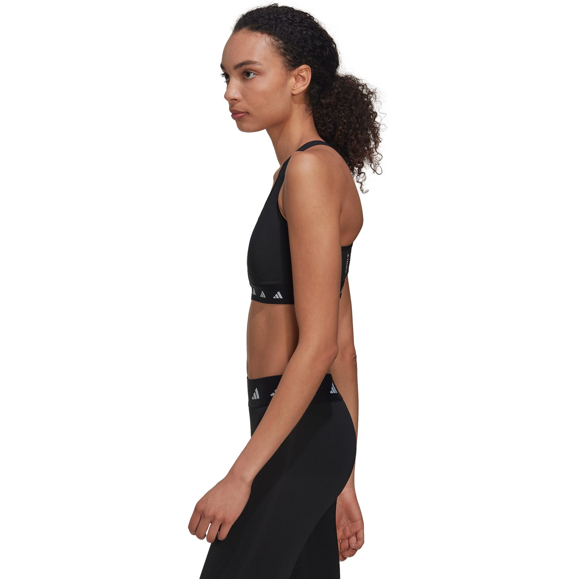 adidas Powerreact Training Medium-Support Techfit Sport BH Damen schwarz