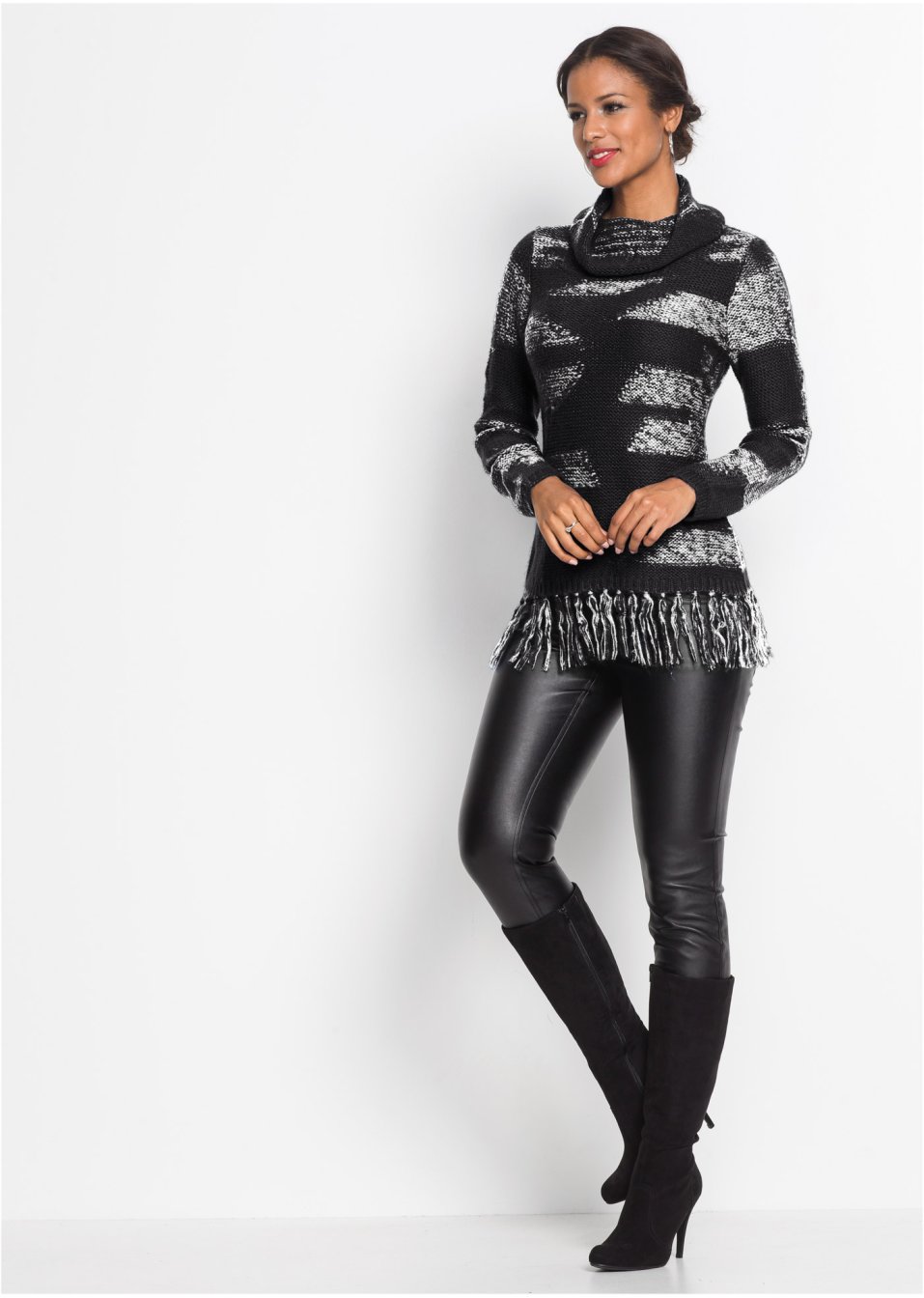 Pull en maille avec franges