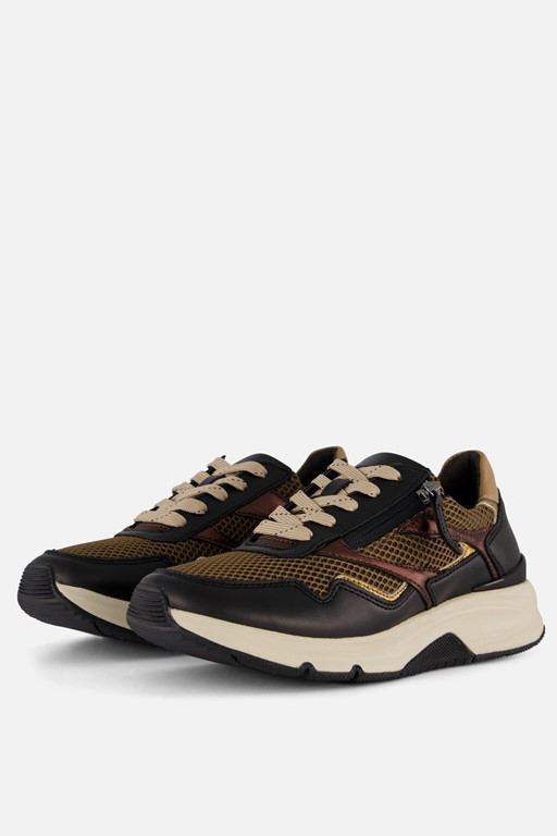 Gabor Rollingsoft Sneakers zwart Leer