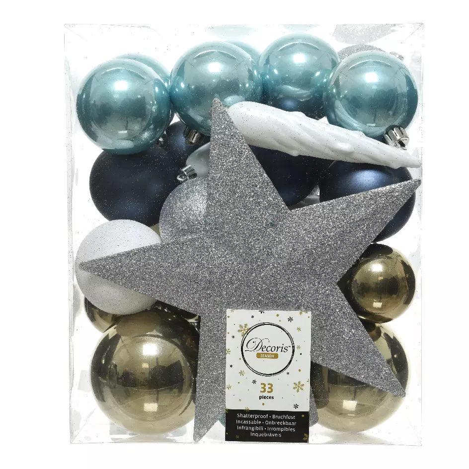 Kit de décoration de sapin de Noël Novae multi Argent