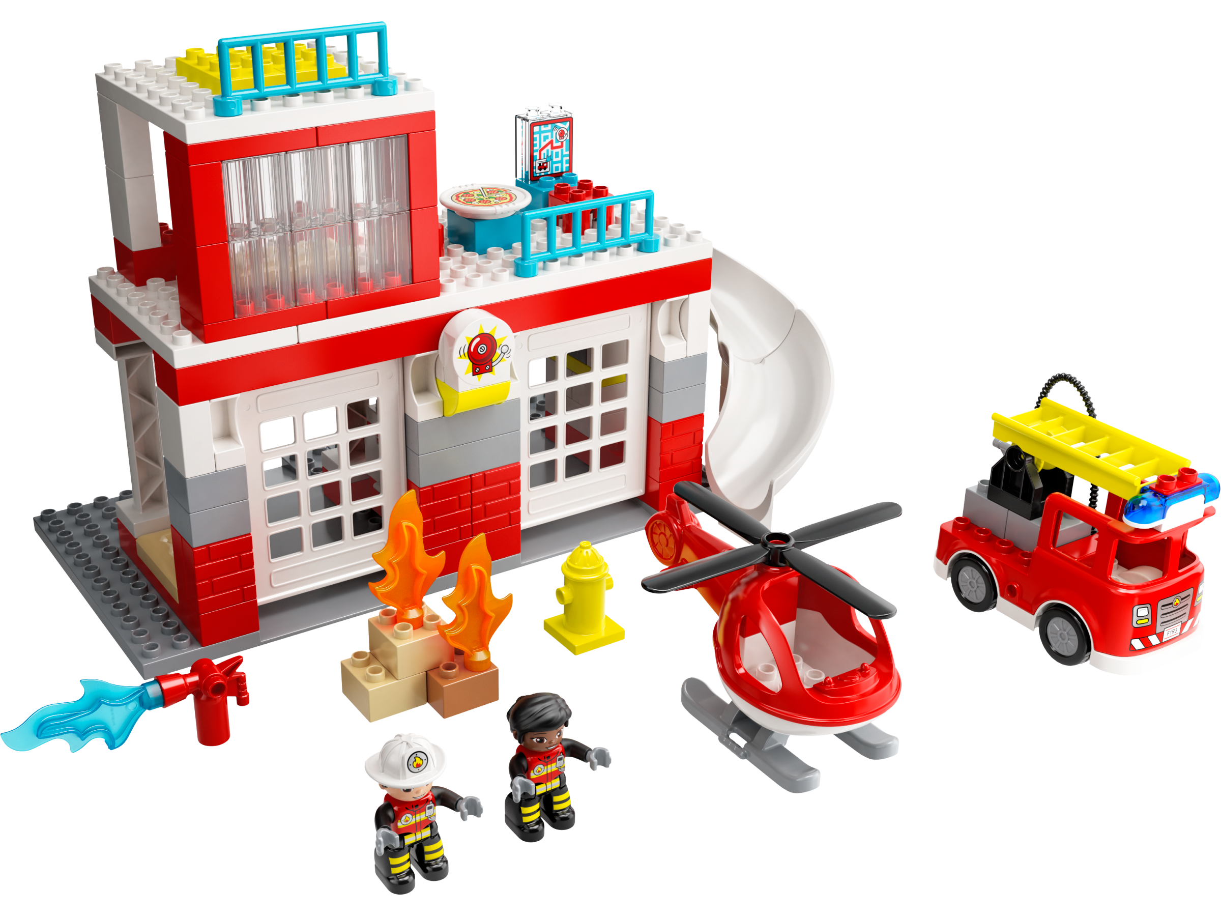 quartel de bombeiros e o helicóptero de bombeiros 10970.
