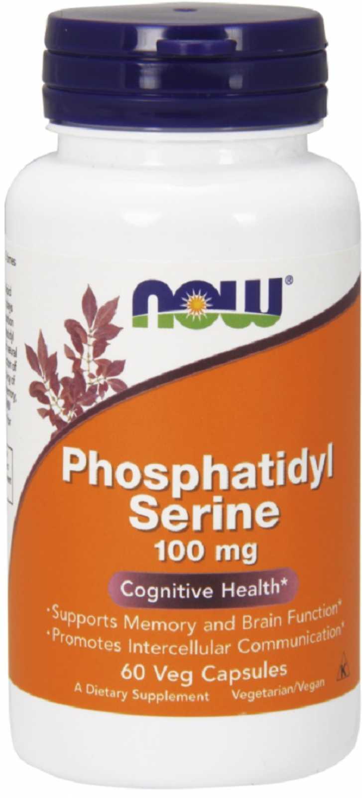 NOW Foods Fosfatidilserina 100 mg 60 Cápsulas Vegetais