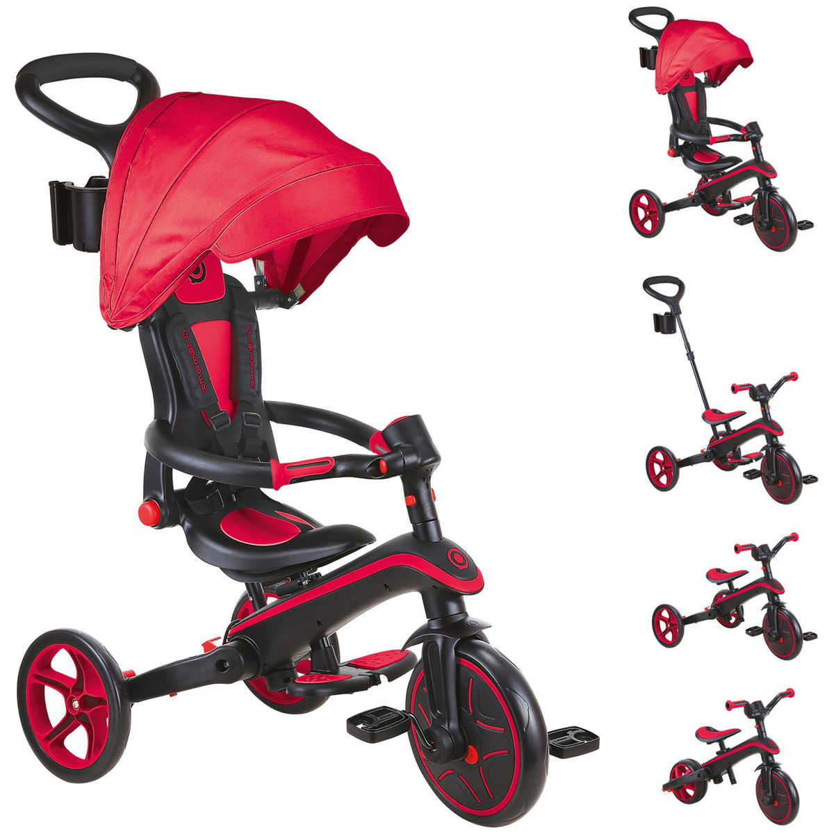 GlobberGlobber   Trike Explorer 4in1 faltbar rot