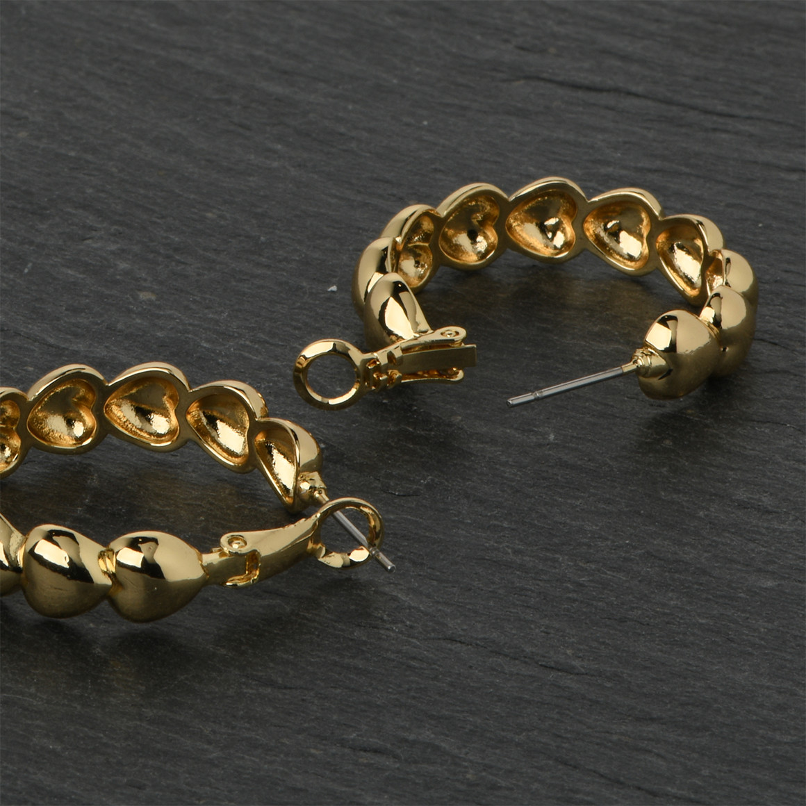 Gina Benotti Damen Creolen mit Herzen gold