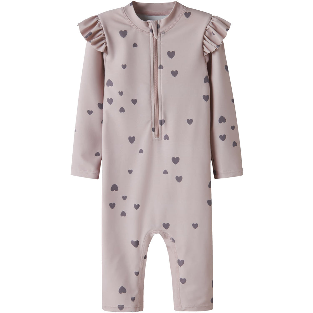 Køb Name It Burnished Lilac Nmfzippa 3/4 Uv Badeheldragt