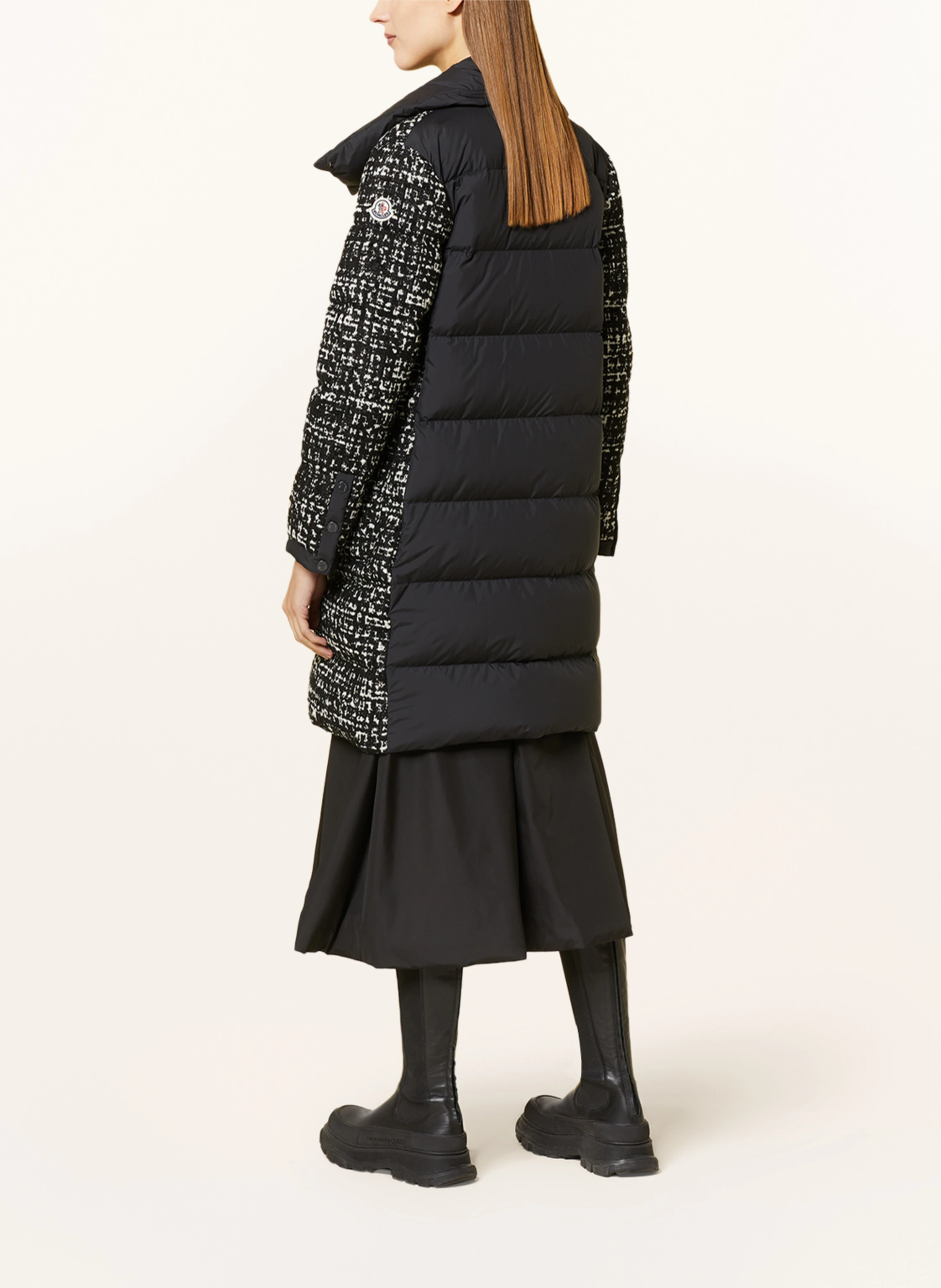 MONCLER Daunenmantel RHONE im Materialmix