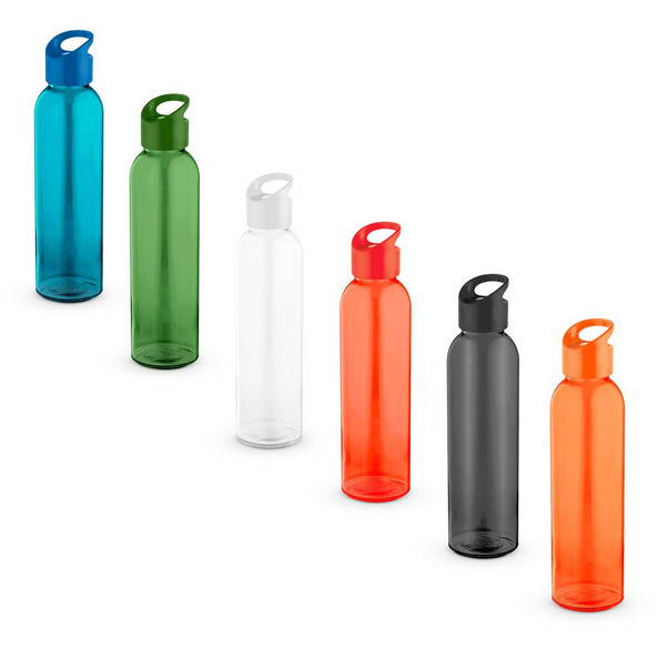 hi!dea 94315 - Bouteille en verre 500mL avec bouchon en PP