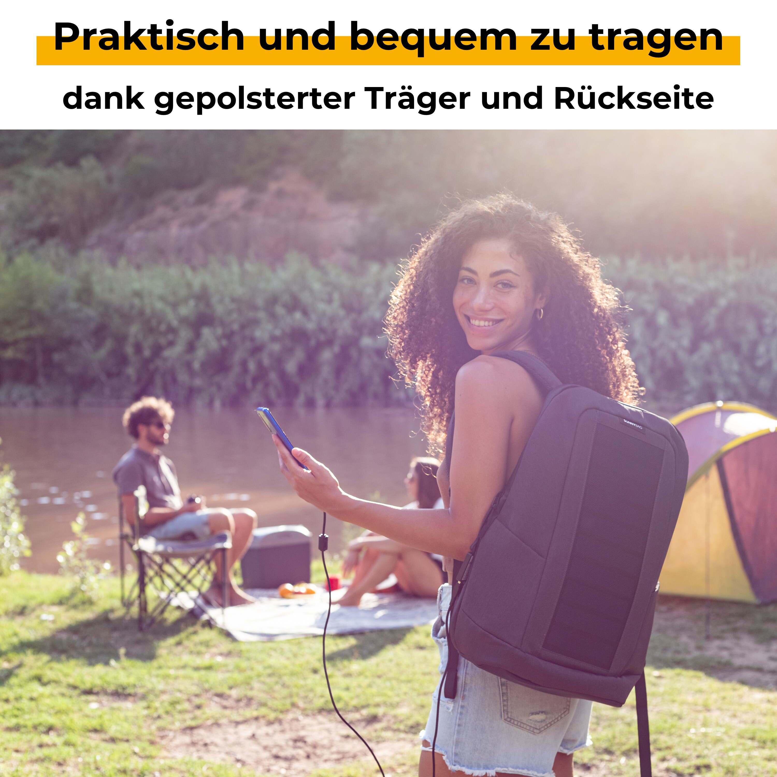 Sunnybag ICONIC Solar Backpack 7 Watt, graphite