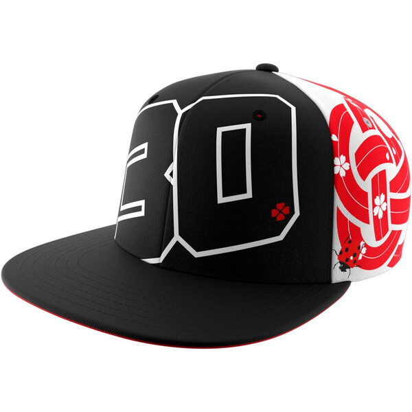 Ixon - Casquette Flat Takaaki Nakagami 24 Noir / Rouge / Blanc