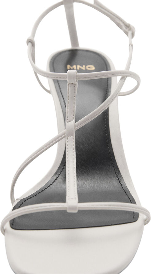 MANGO Criss-cross straps sandals White