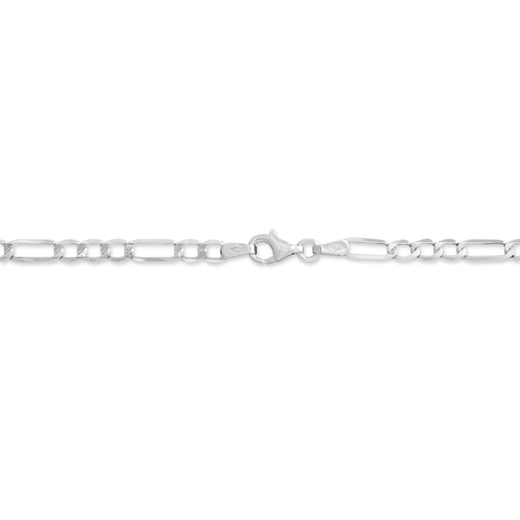 Chaîne Syrin Maille Alternée 1/3 Or Blanc