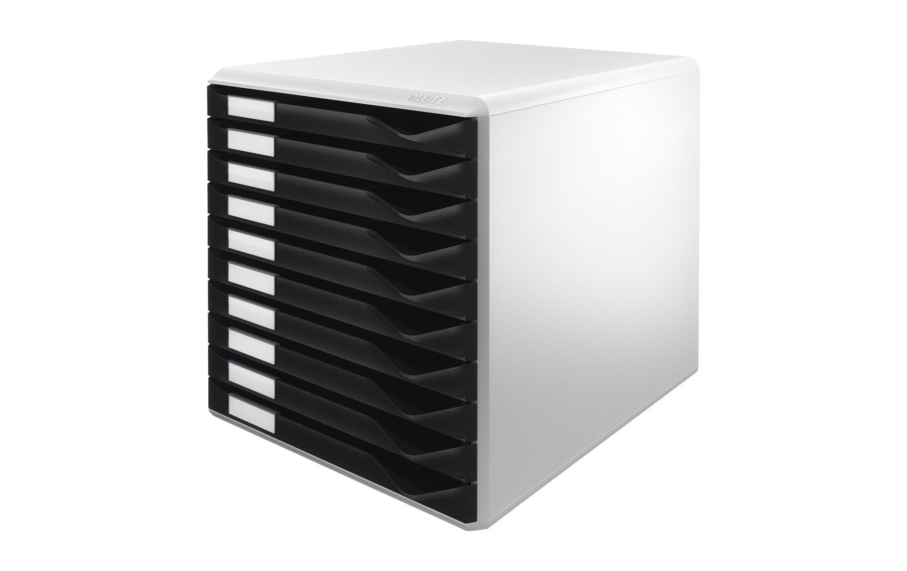 Schubladenbox Formular-Set 10 Schubladen, Schwarz<br>Schubladen-Element