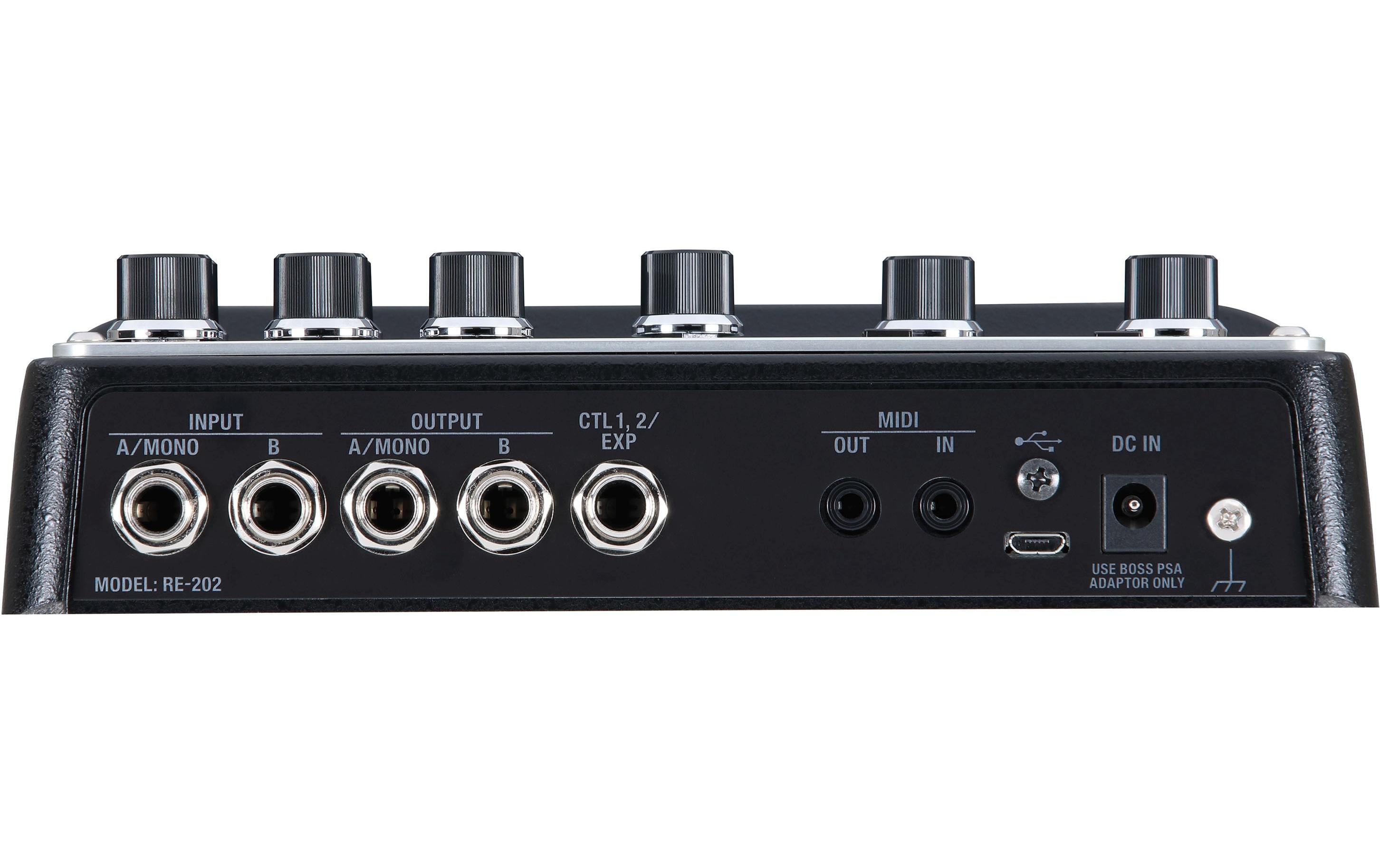 Pedal RE-202 Space Echo<br>Digitale Nachbildung des legendären RE-201 Space Echo Effektgeräts im Pedal-Format mit einer Vielzahl neuer Funktionen