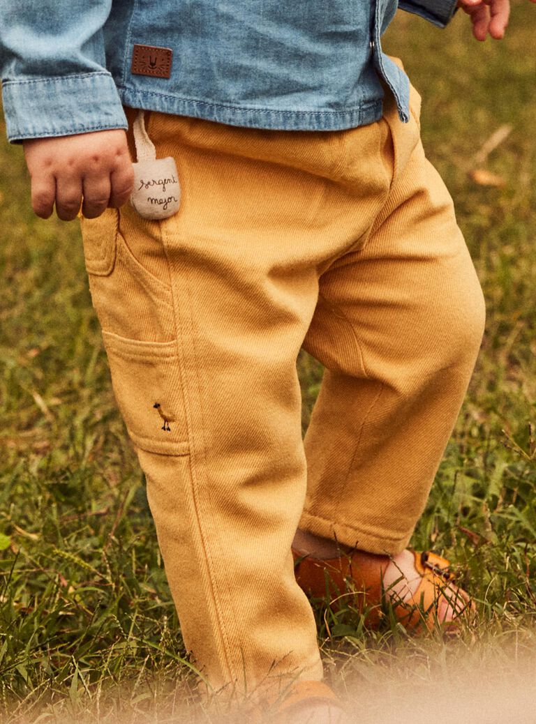 Pantalon en twill jaune