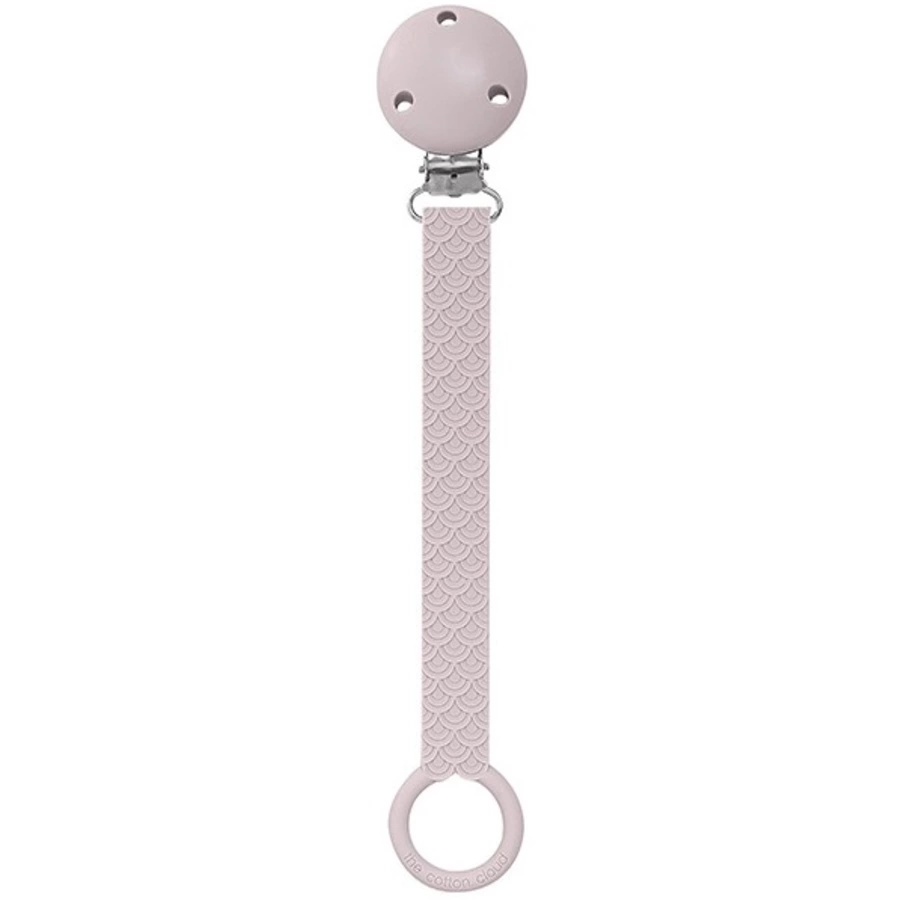 the cotton cloud Schnullerkette Scallop aus Silikon, Dusty Mauve