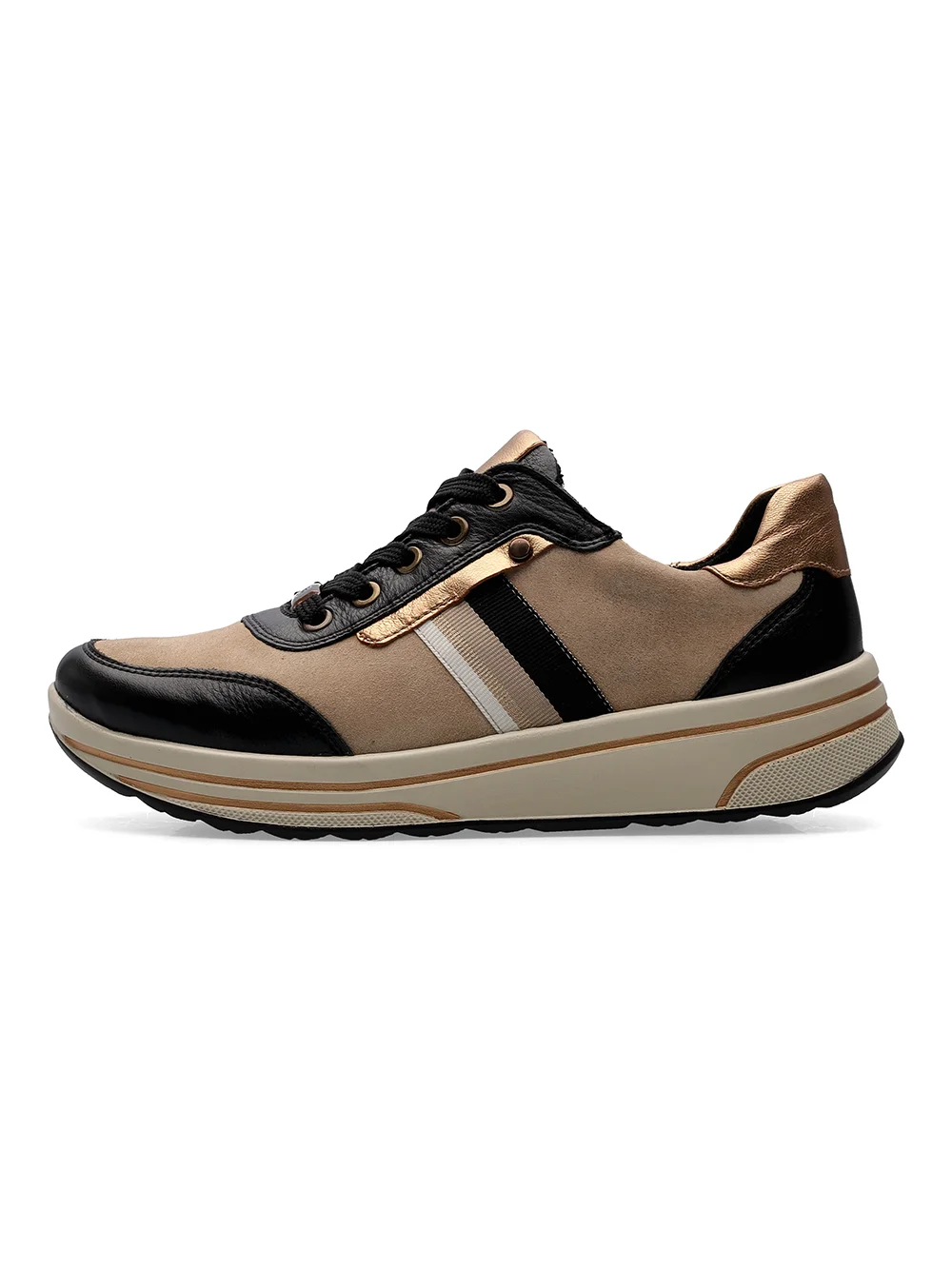 Sneaker Sapporo beige schwarz