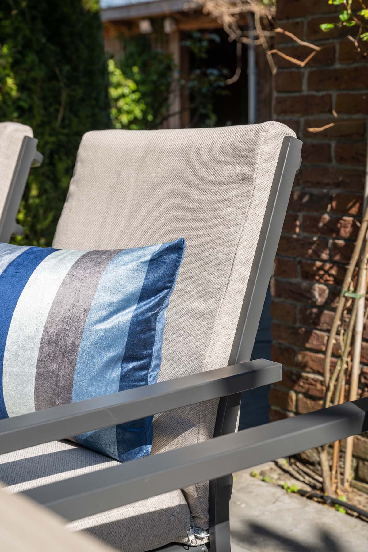 Garden Impressions Sergio Carbon Black tuinstoel - Set van 4