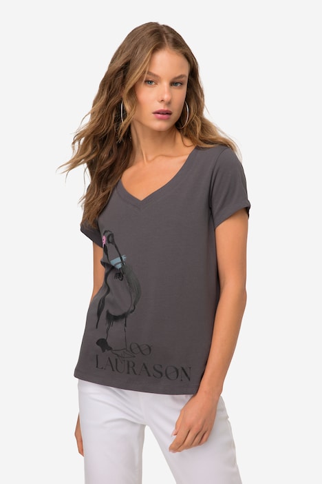 T-Shirt, Möwe, V-Ausschnitt, Halbarm