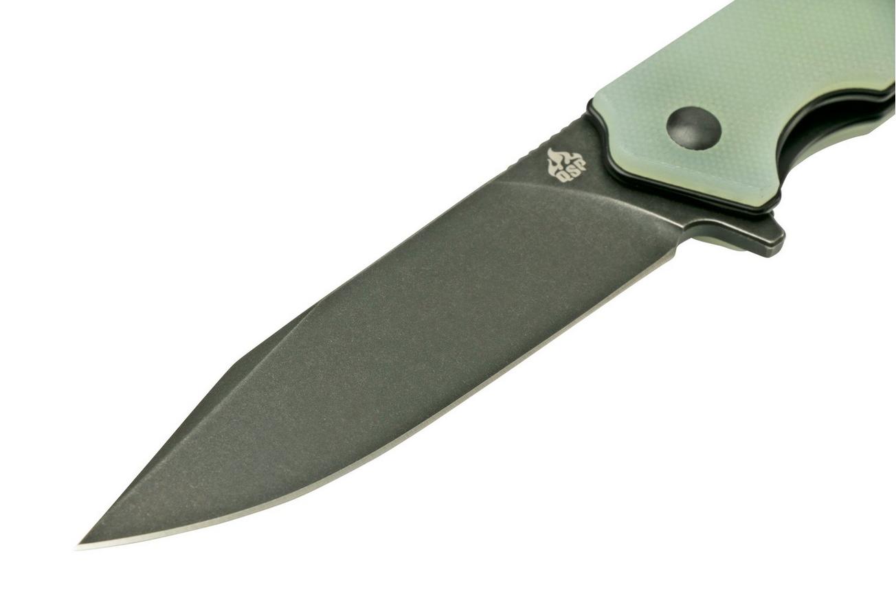 QSP Knife Mamba V2, QS111-J2, Blackwashed, Jade G10, zakmes
