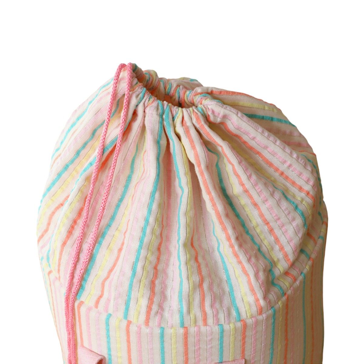 Sac de rangement rayé multicolore - Miaou Jolie saison