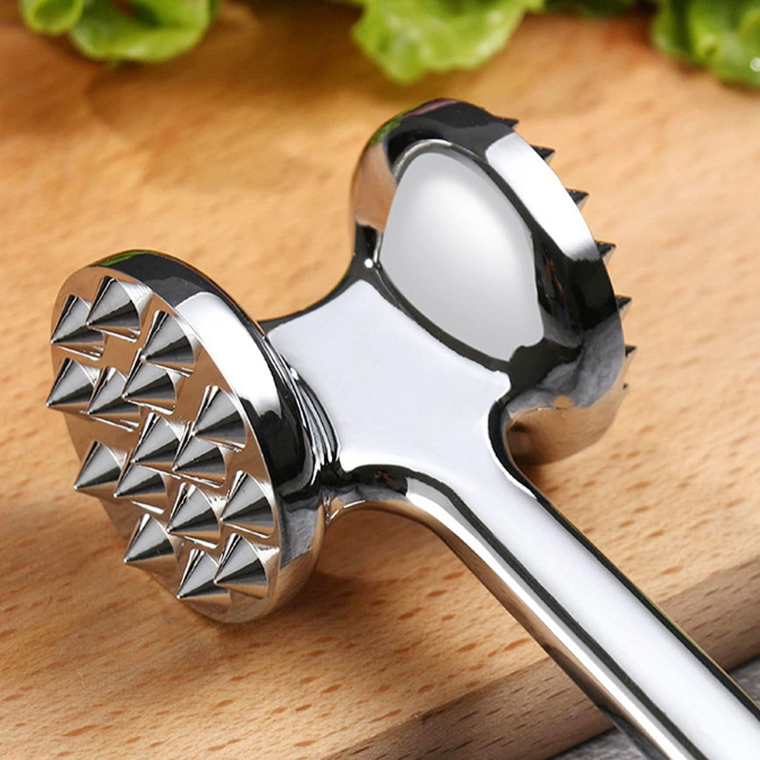 (22cm) Edelstahl Fleisch Hammer Doppelseitiger Küchen Klopfer für Schnitzel / Steak / Burger