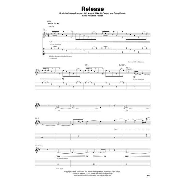 Pearl Jam Ten Songbook TAB