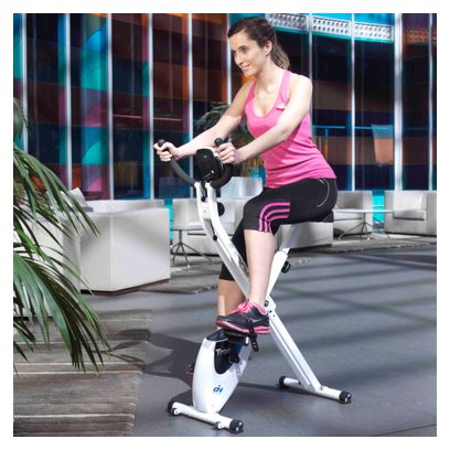 Vélo d'appartement pliable TRON FI012 roue d'inertie de 8 Kg. Ecran LCD