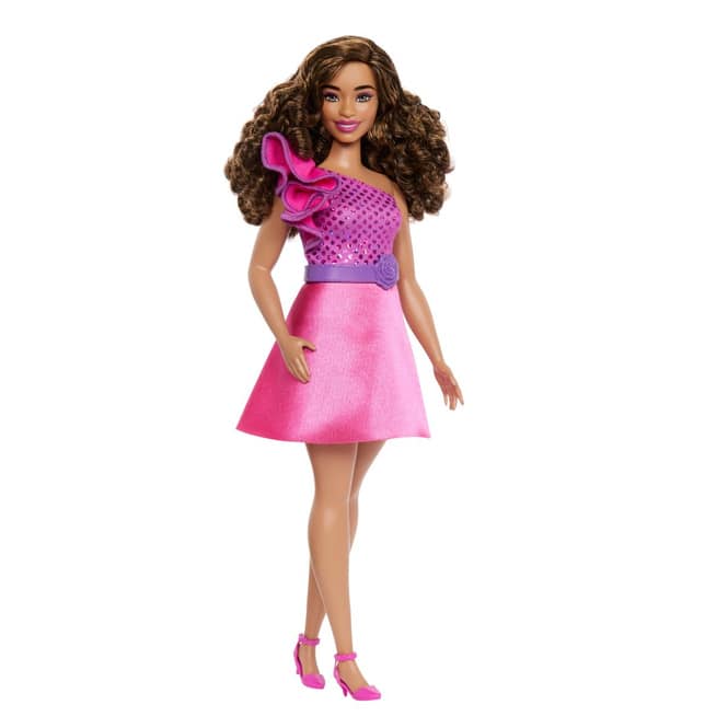 Barbie - Fashionista Puppe - Rüschenkleid - Brünett