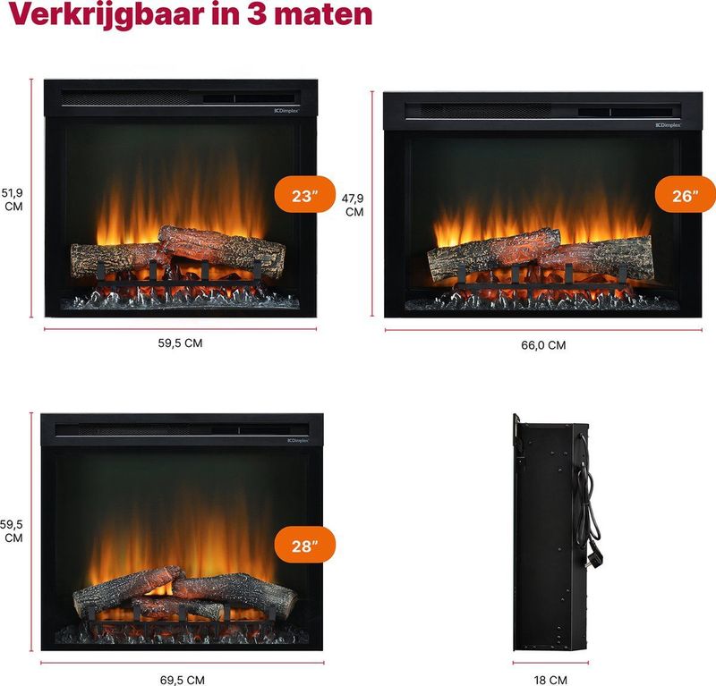 Elektrische Haard - Zwart - Staal