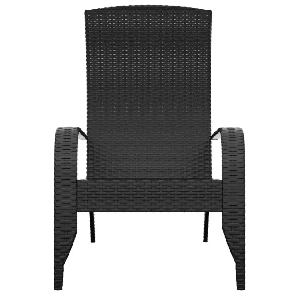 vidaXL - Tuinstoel Adirondack - Zwart - Poly rattan
