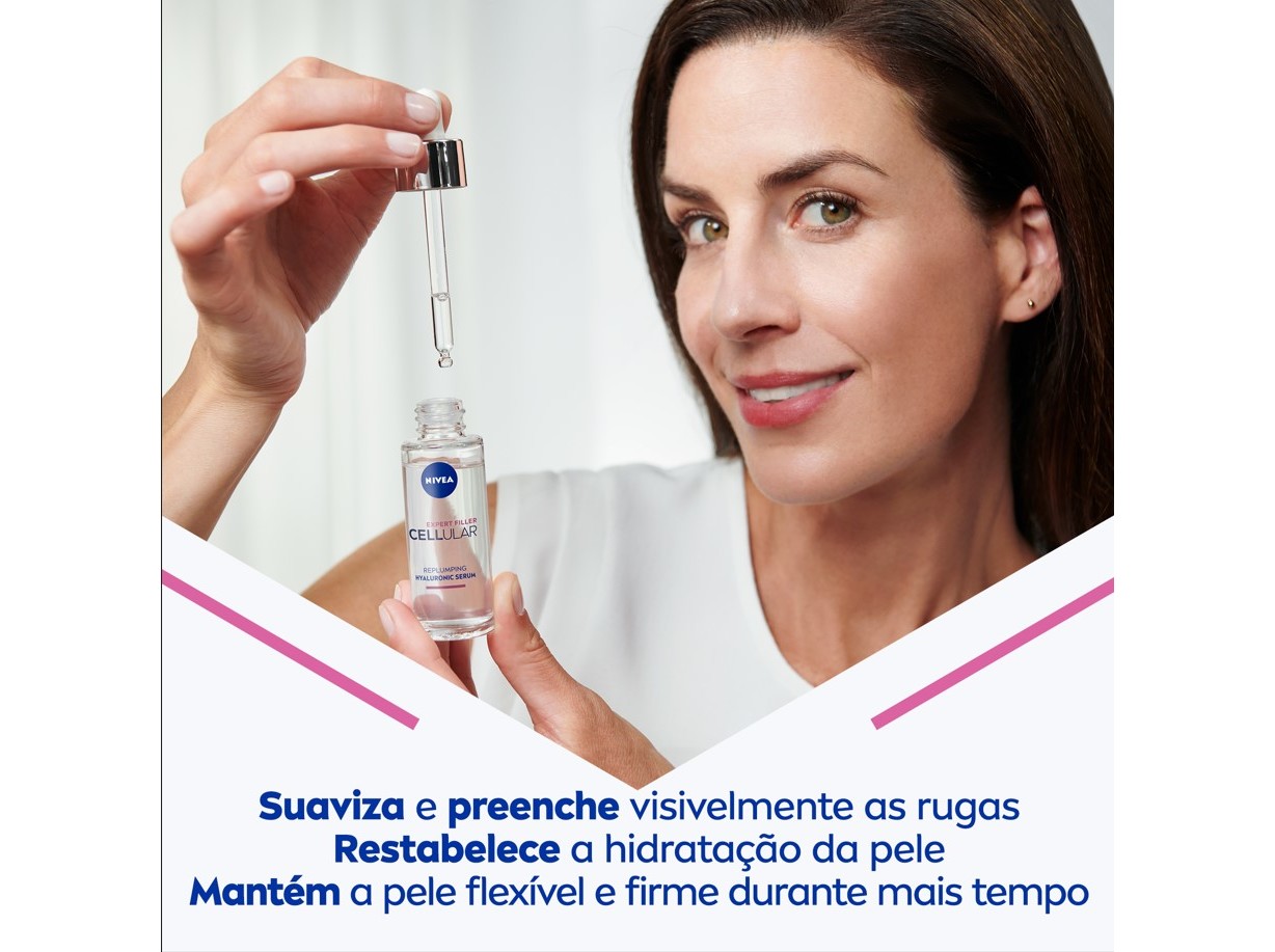 SÉRUM DE ROSTO BOOSTER ÁCIDO HIALURÓNICO CELLULAR FILLER NIVEA 30 ML