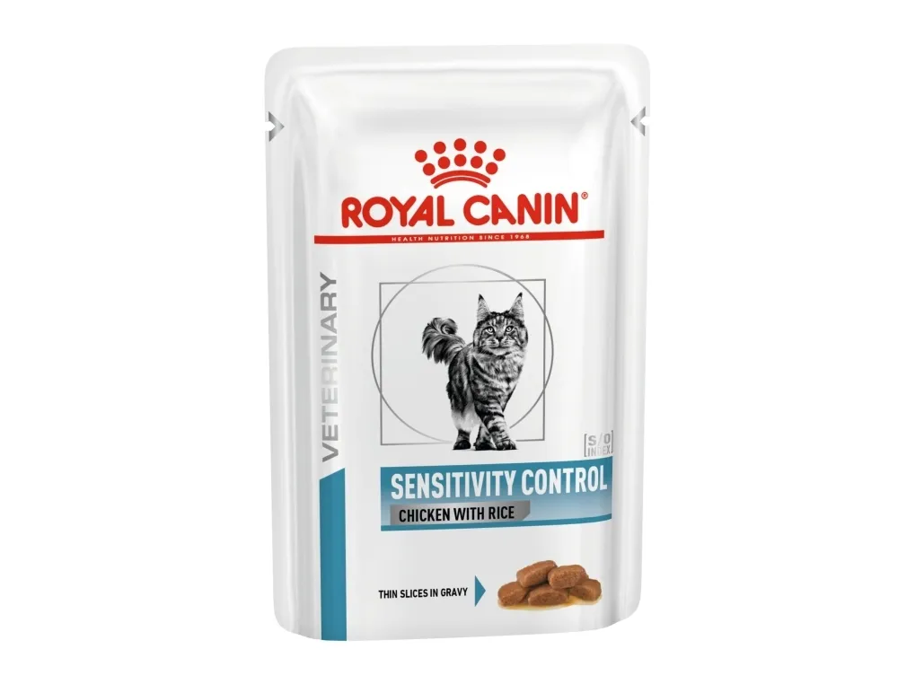 ROYAL CANIN Sensitivity Control Vådt kattefoder Stykker i sauce Kylling med ris 12x85 g