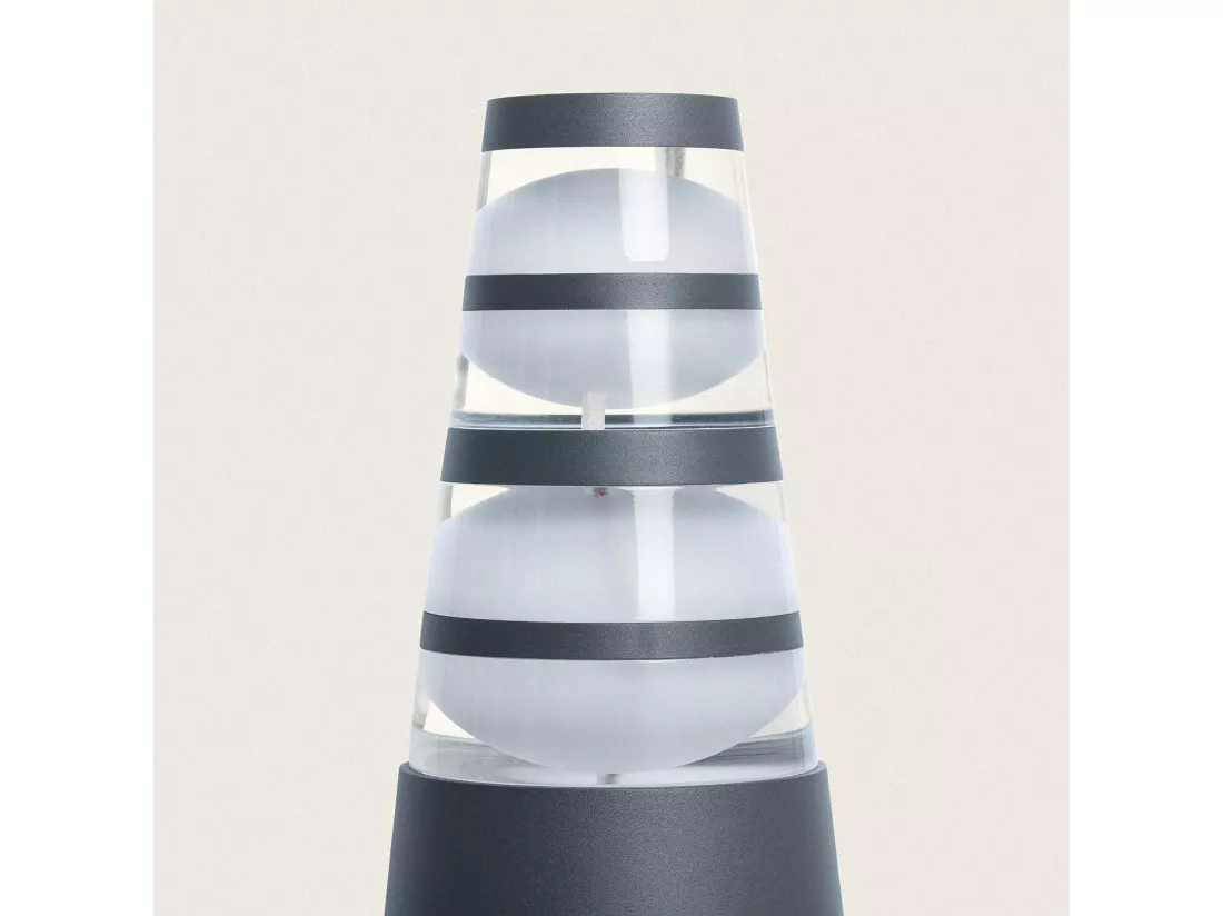 Balise Extérieure LED 8W sur Pied 38cm en Saillie Double-Dareh Gris foncé
