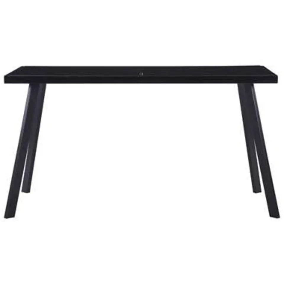 vidaXL - Eettafel - Zwart - Glas - 140 x 70 x 75 cm