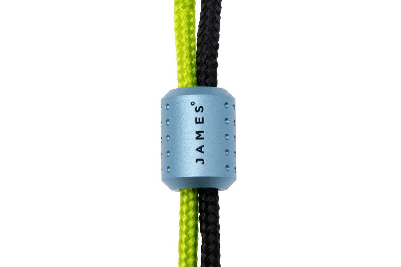 The James Brand The Alder ES215986-10 Sea Wave Titanium, Black Green, paracord lanyard met bead