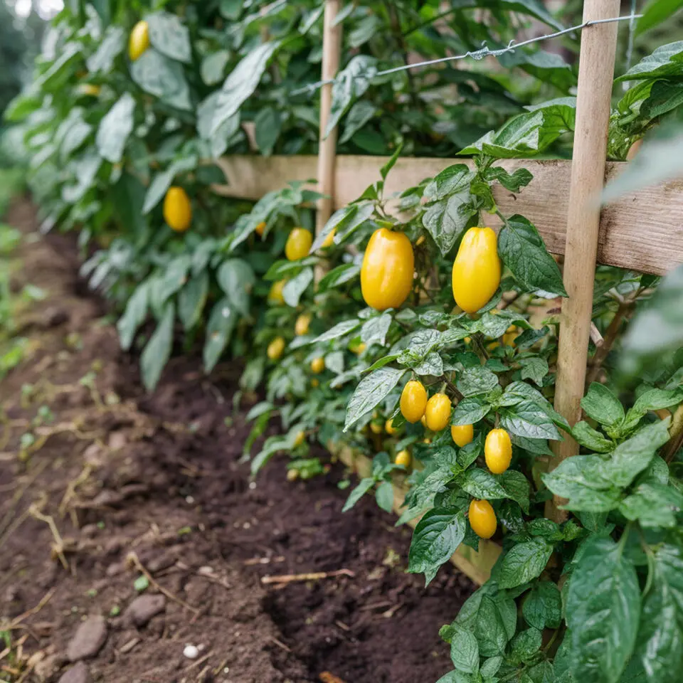 Meloenpeer - Set van 6 - Solanum Muricatum 'Pepino gold' - Hoogte 25-40cm - ⌀9cm