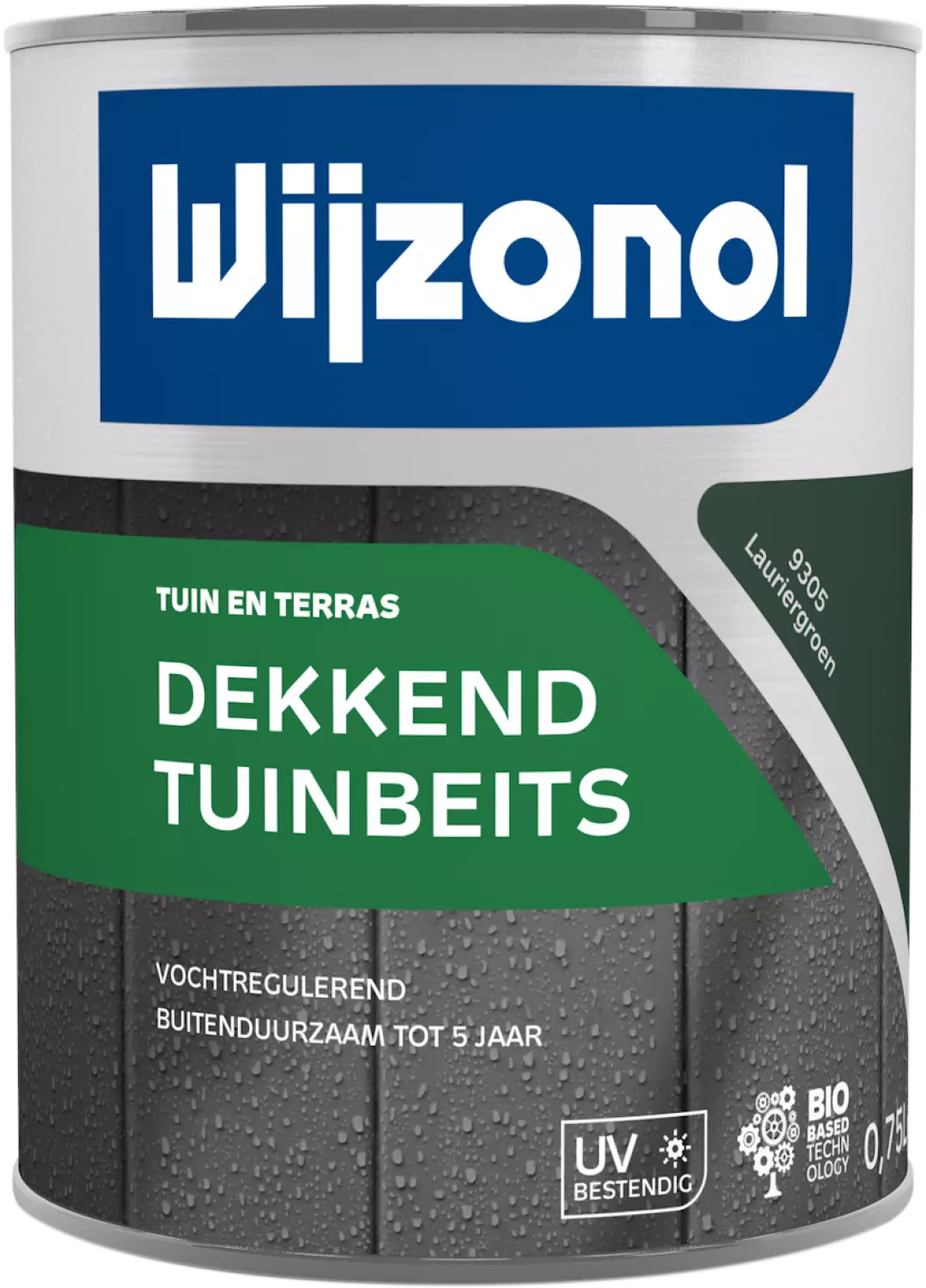 Wijzonol Dekkend Tuinbeits - 9305 Lauriergroen - 0,75L