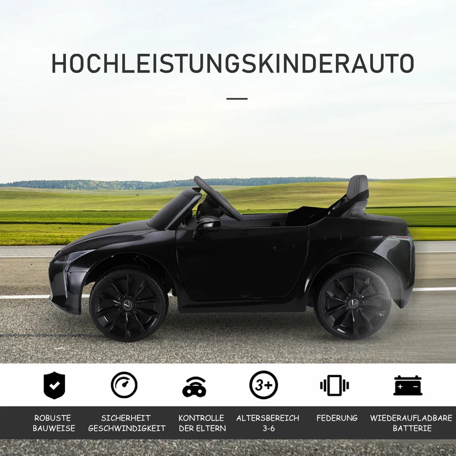 HOMCOM Kinderauto von Lexus schwarz