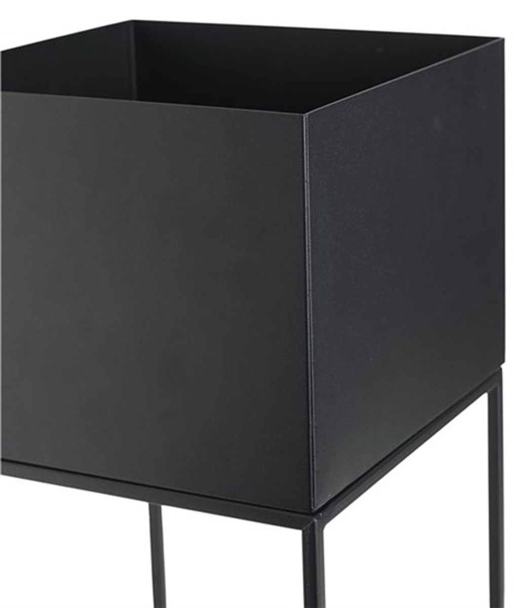 Plantenbak Xam metaal Xam staande metalen plantenbak zwart- 28 x 55 cm
