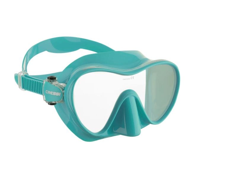 CRESSI Tauchmaske F1 Türkis Rahmenlose Colorama-Tauchmaske.