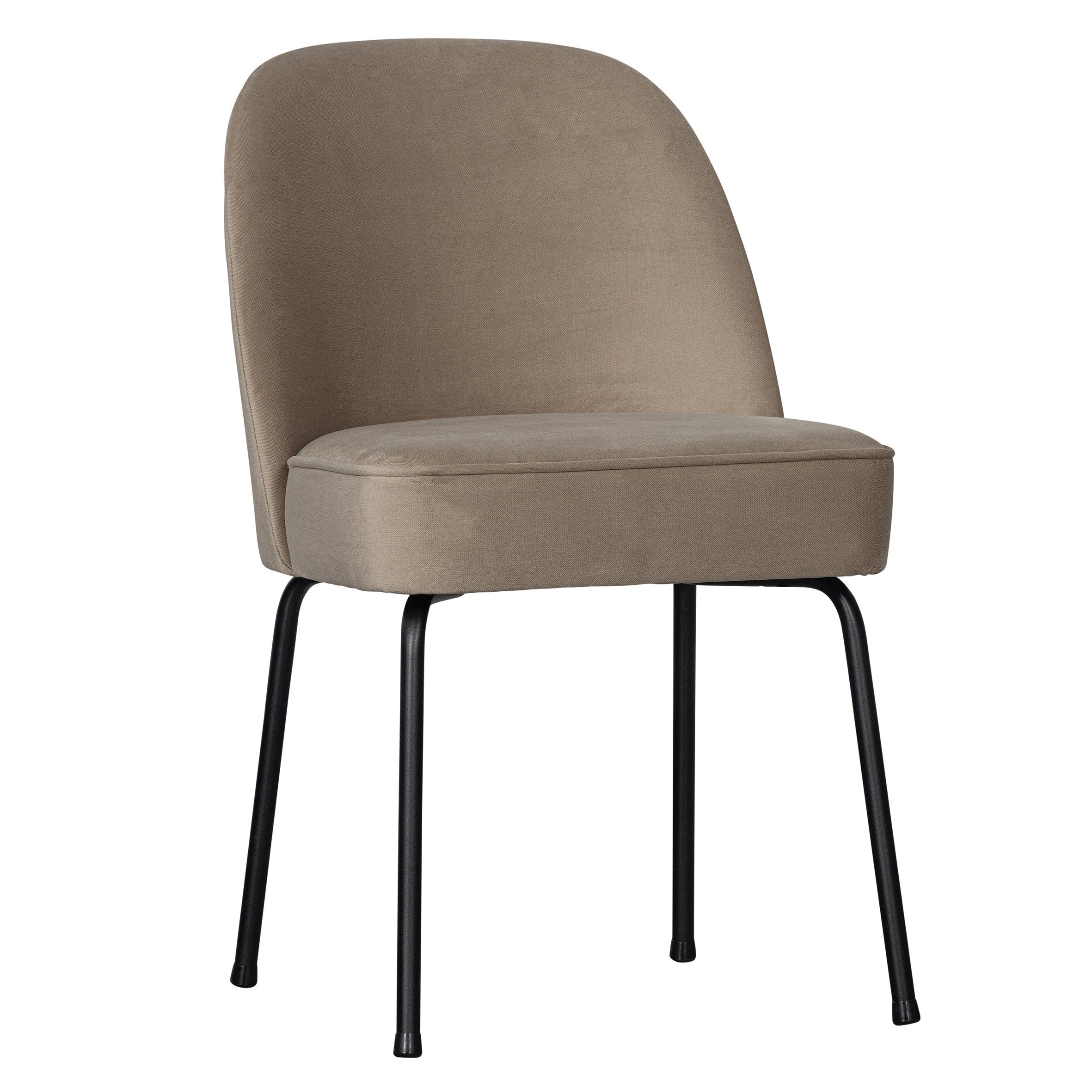 WOOOD Vogue Eetkamerstoel - Fluweel - Taupe