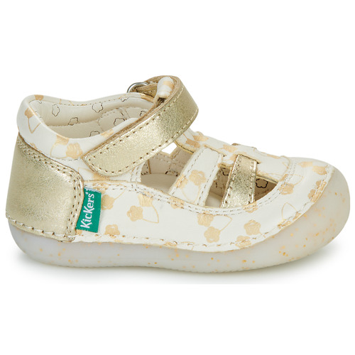 Kickers - SUSHY - Blanc / Doré